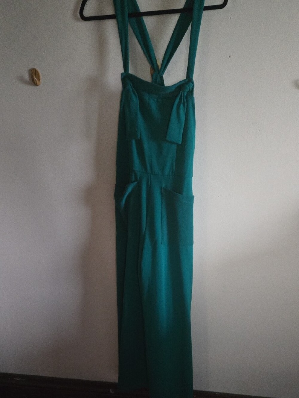 JS14 NWT Noflik Adjustable Knot Strap Overall Wide Leg Relaxed Fit Flowy Pockets - Picture 4 of 12